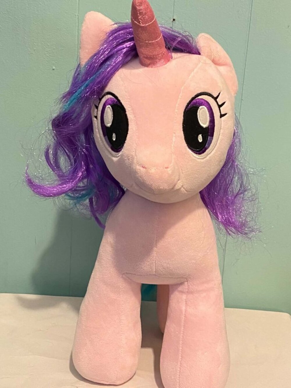 Build-A-Bear Twilight Sparkle Plush 16" My Little Pony 2017 Purple Teal Hair